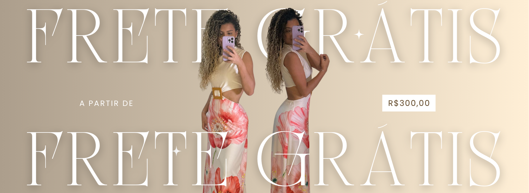 Banner Site Moda Feminina Nova Coleção Loja Online Minimalista e Elegante